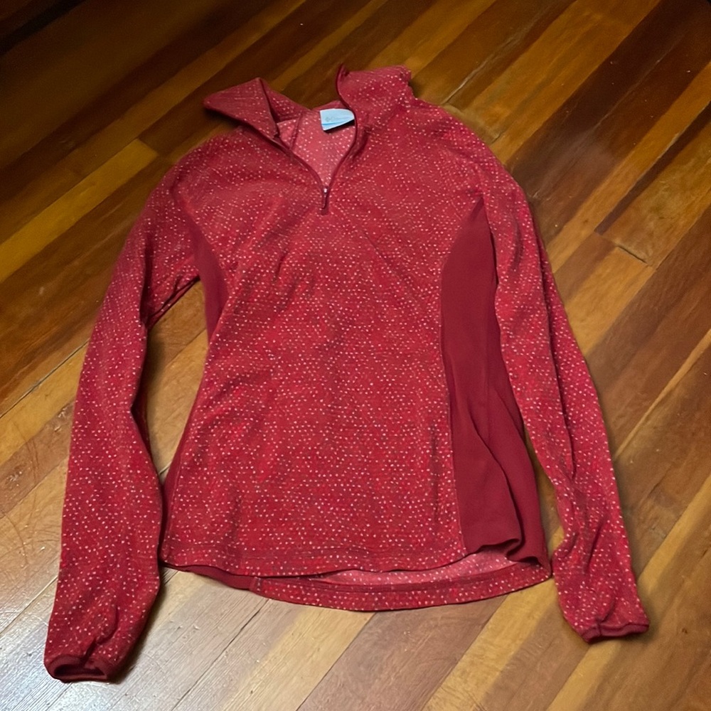 Red Polka Dot Long Sleeve Fleece Shirt